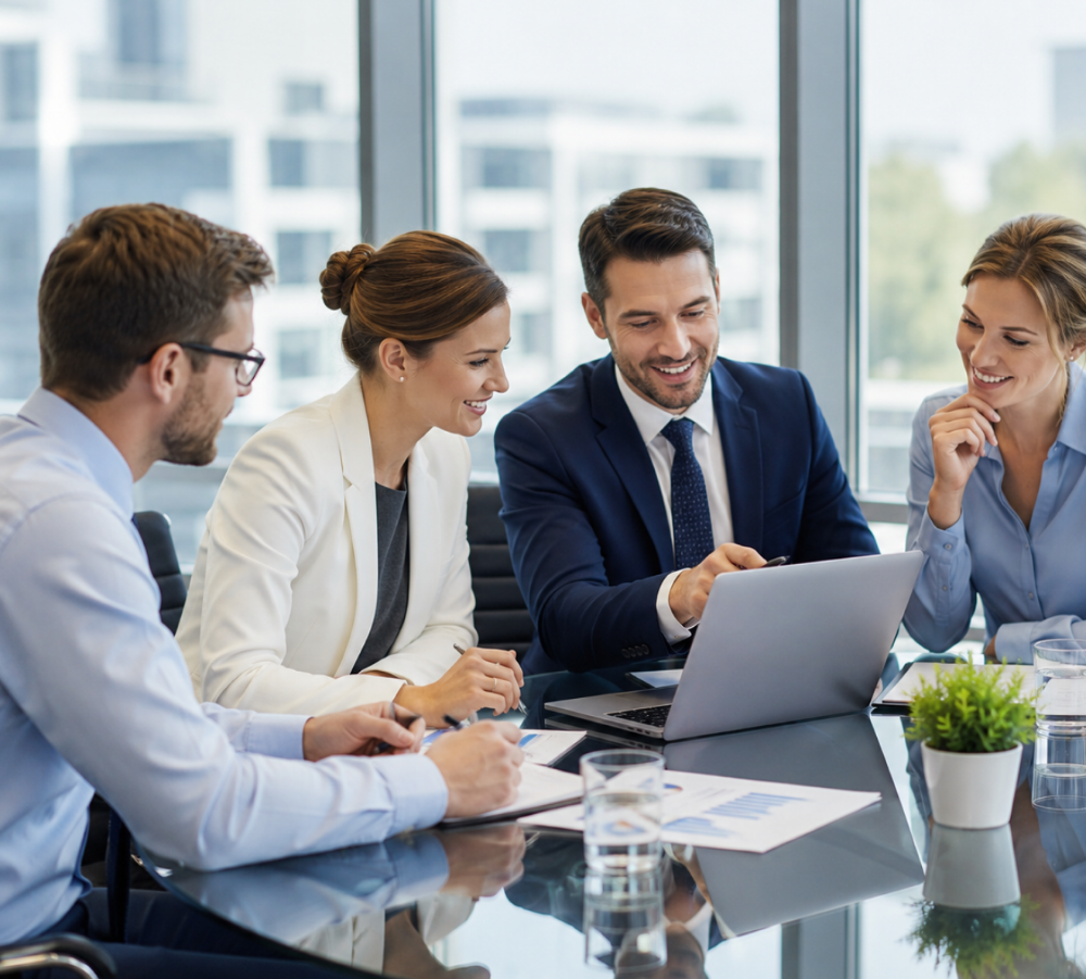 The MM Consultancy team in a client meeting